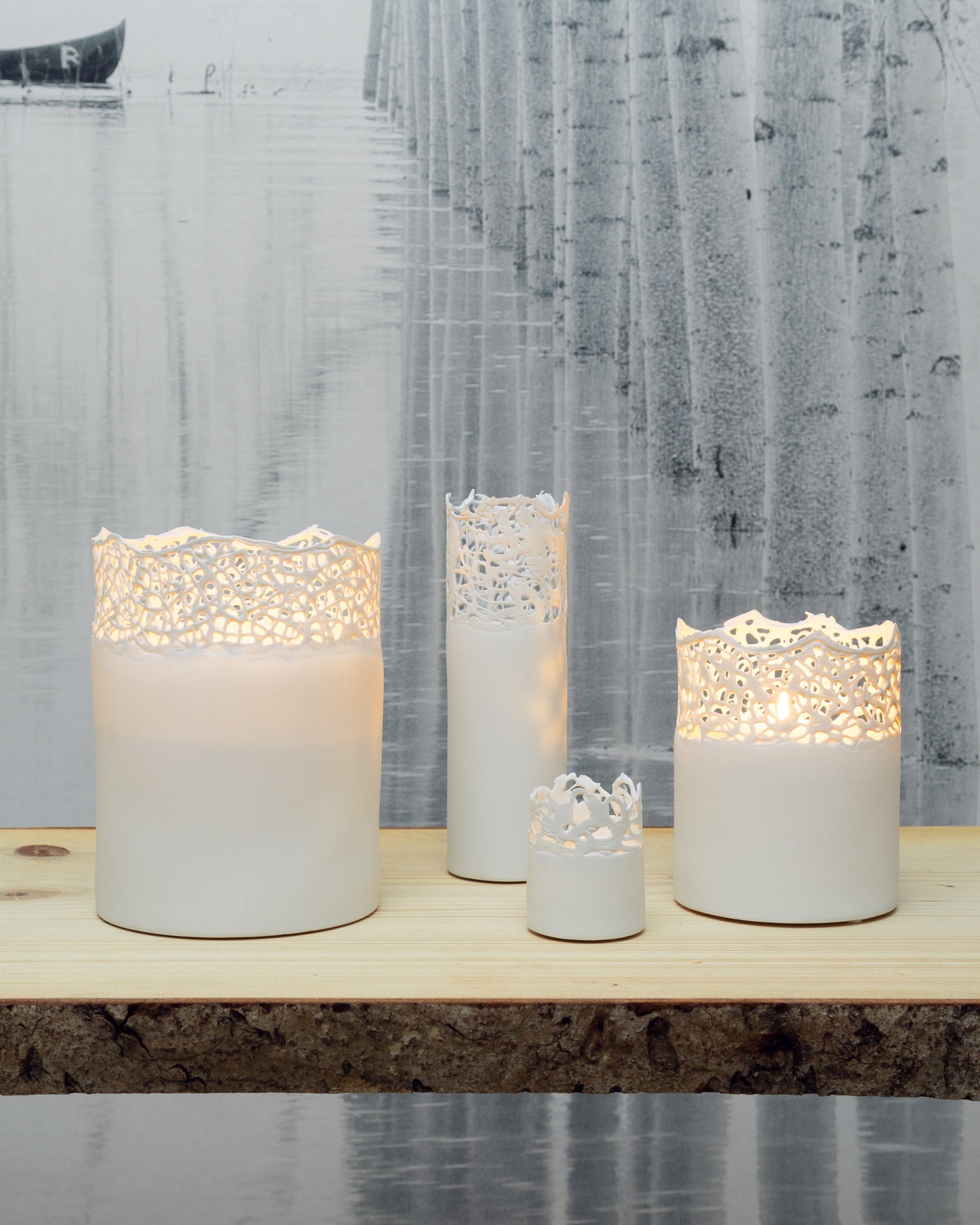 COLLECTION SPINN (vases + photophore)