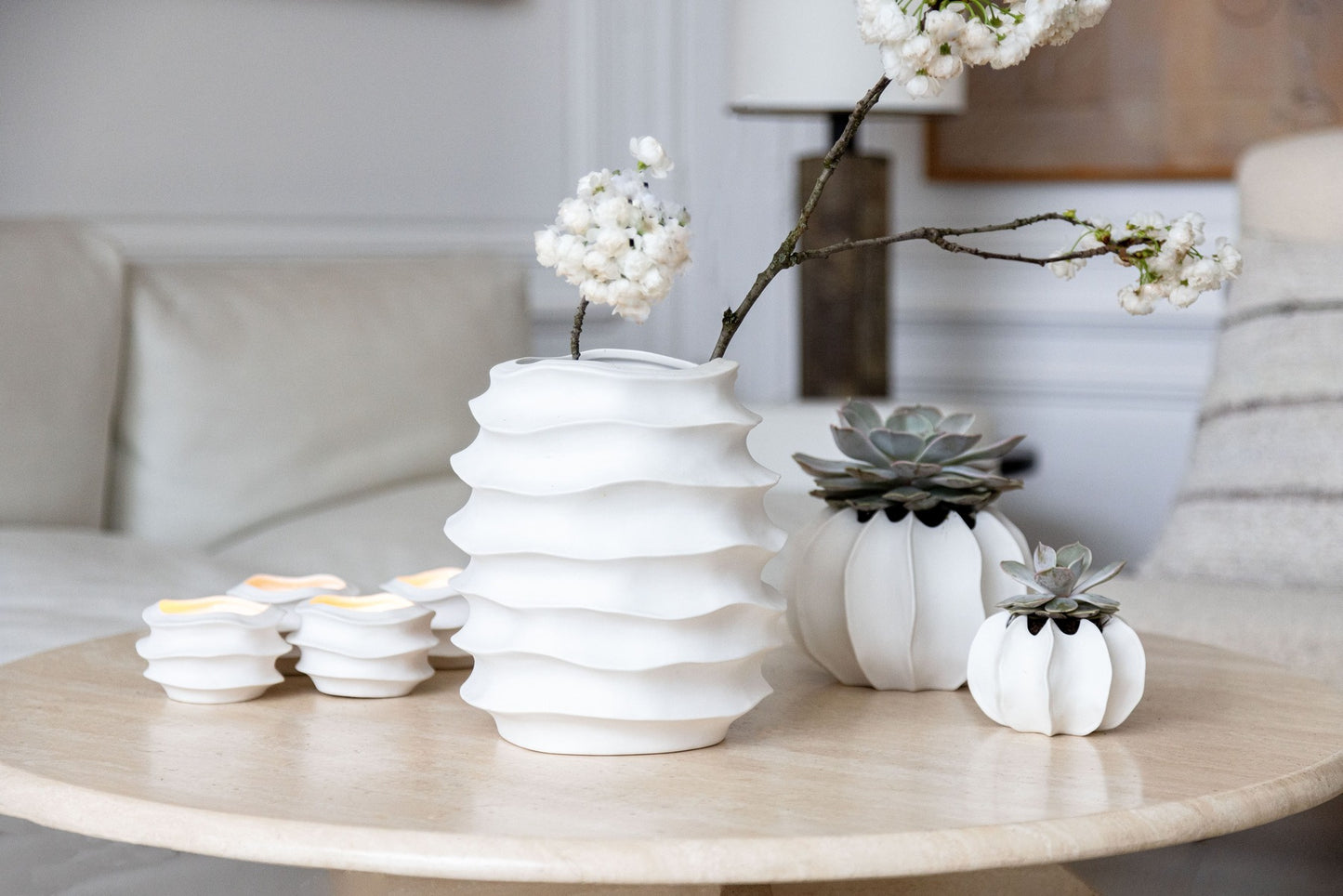 AYA vase in biscuit porcelain