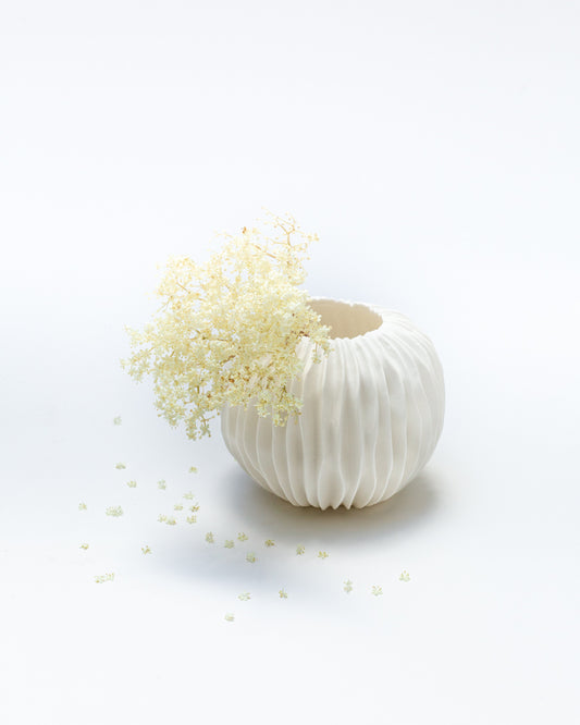 KORALL round vase in biscuit porcelain